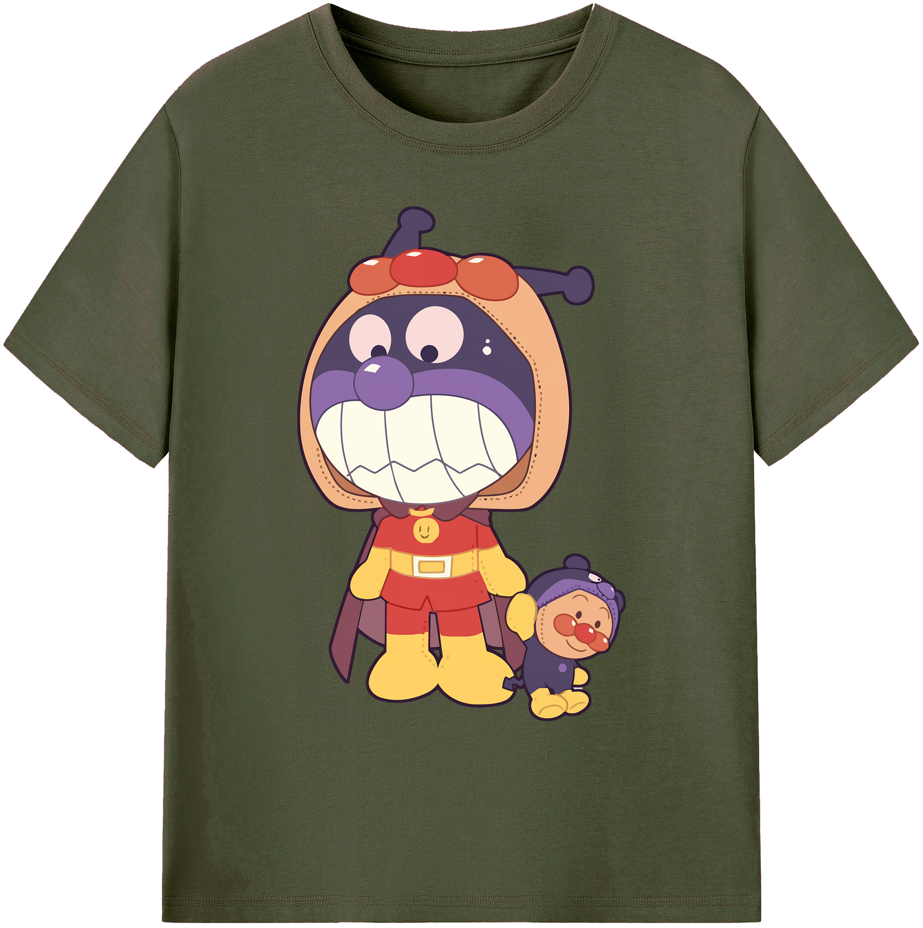 （画像用） アンパンマン Anpanman 綿100％ メンズ半袖Tシャツ｜肌触りやわらか＆通気性